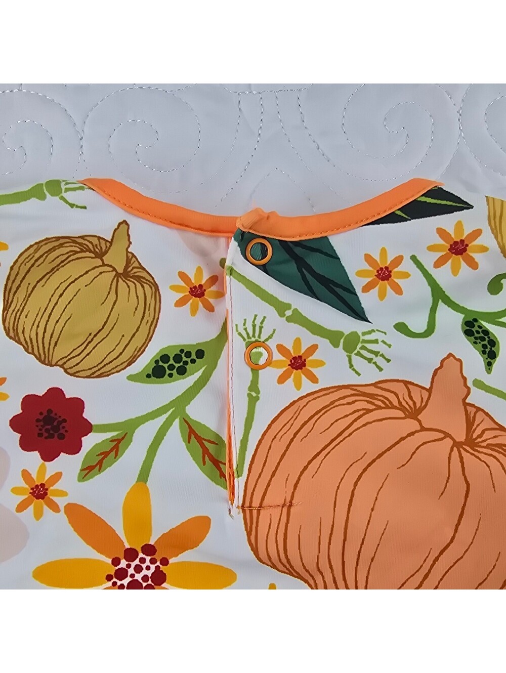 Penelope Plumm Girls Pumpkin Floral Fall Dress Orange Long Sleeve NWT Size 3T - Picture 8 of 8